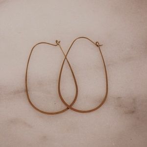 Alice and James Goldtone Minimal Earrings